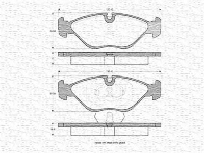 MAGNETI MARELLI 363702160996 -  Комплект тормозных колодок, дисковый тормоз